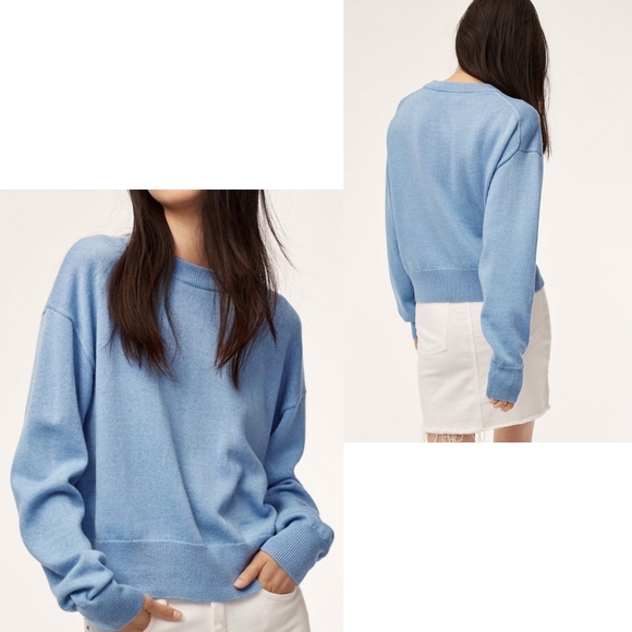 Aritzia Wilfred Sweater Caela Merino Wool Crewneck Size Small - Picture 2 of 14